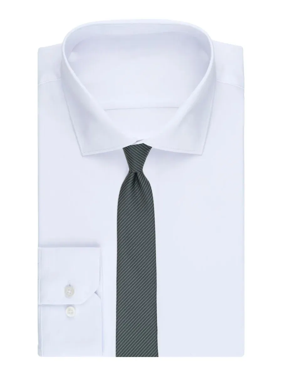 Галстук зауженный с мелким рисунком Aero Fine Line Stripe Slim Alfani — изображение 3 из 3, бирюзовый