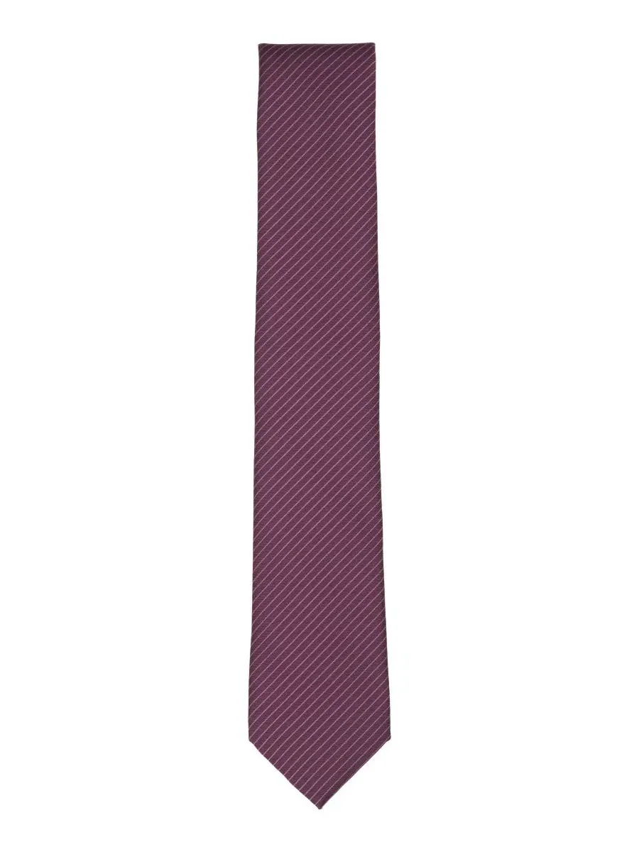 Галстук узкий с мелкой полоской Aero Fine Line Stripe Slim Alfani — изображение 2 из 3, фиолетовый