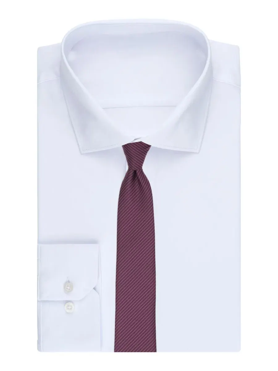 Галстук узкий с мелкой полоской Aero Fine Line Stripe Slim Alfani — изображение 3 из 3, фиолетовый
