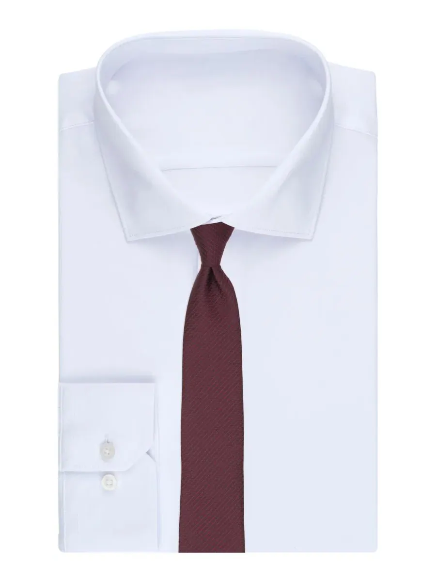 Галстук узкий с мелкой полоской Aero Fine Line Stripe Slim Alfani — изображение 3 из 3, бордовый
