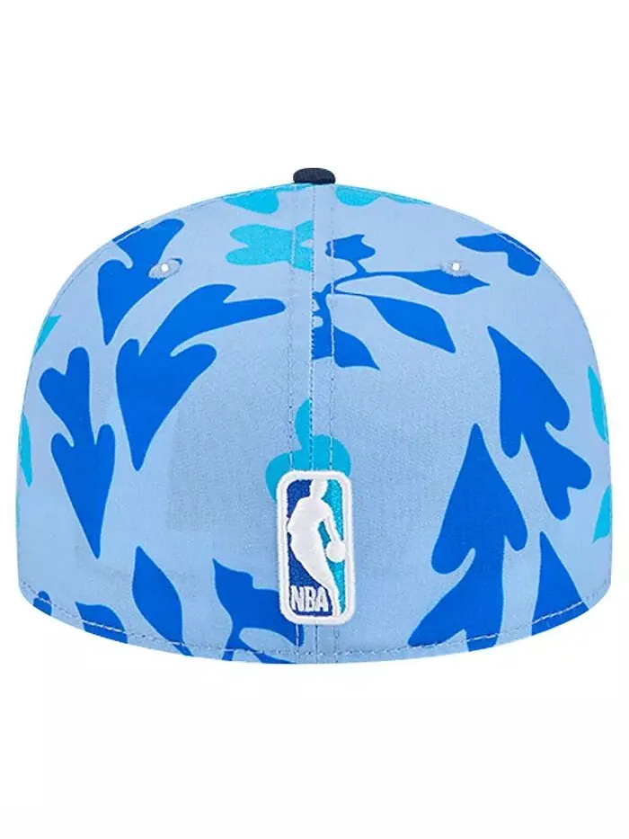 Мужская синяя шляпа Denver Nuggets Palm Fronds 2-Tone 59FIFTY Fitted Hat New Era — изображение 3 из 4