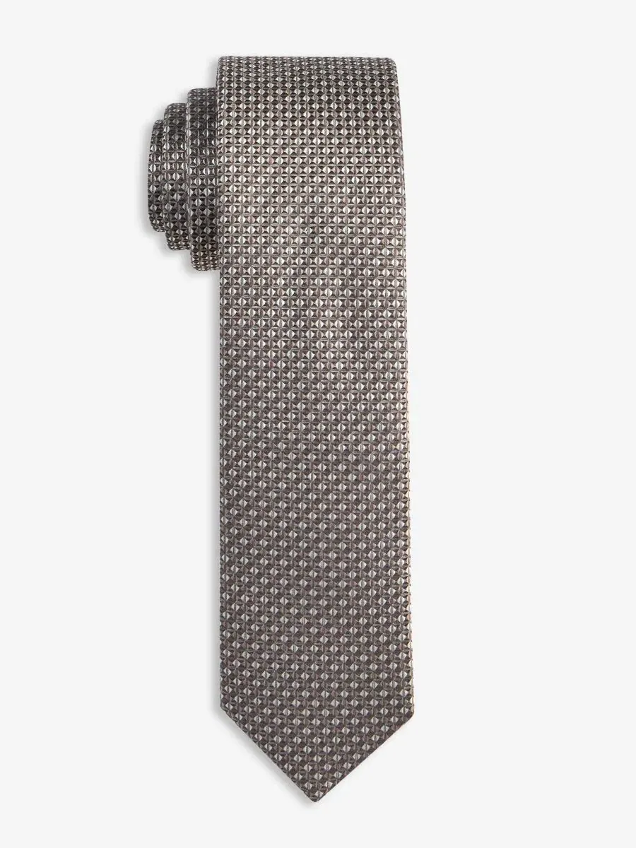 Шелковый галстук-слим Neat Pattern Hugo Boss