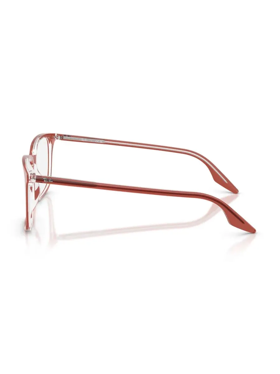 Очки унисекс прямоугольной формы, RB5421 Ray-Ban — изображение 3 из 5, коричневый прозрачный