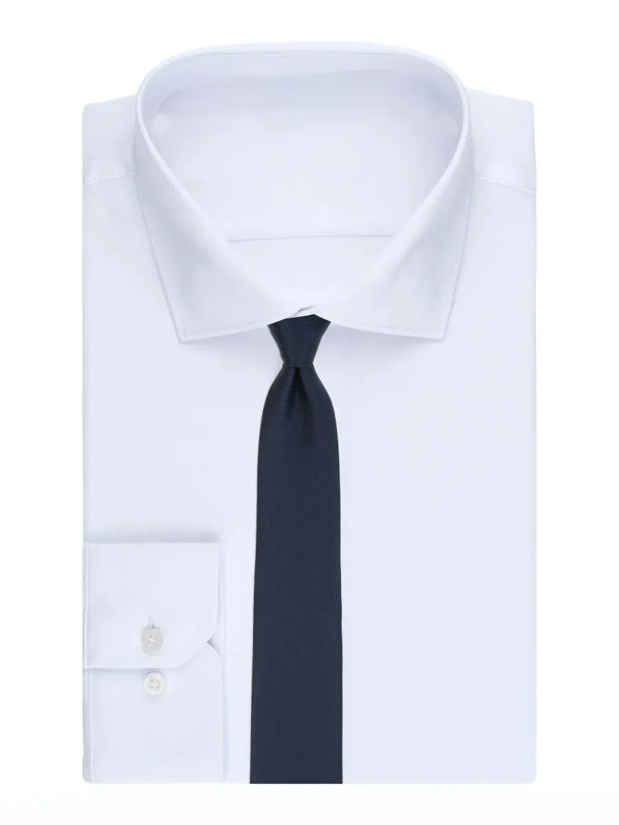 Мужской галстук Burnel Micro Check Slim Tie Alfani — изображение 3 из 3, темно-синий