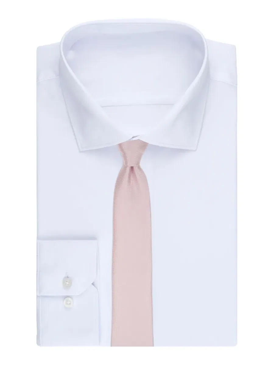 Мужской галстук Burnel Micro Check Slim Tie Alfani — изображение 3 из 3, пудровый розовый