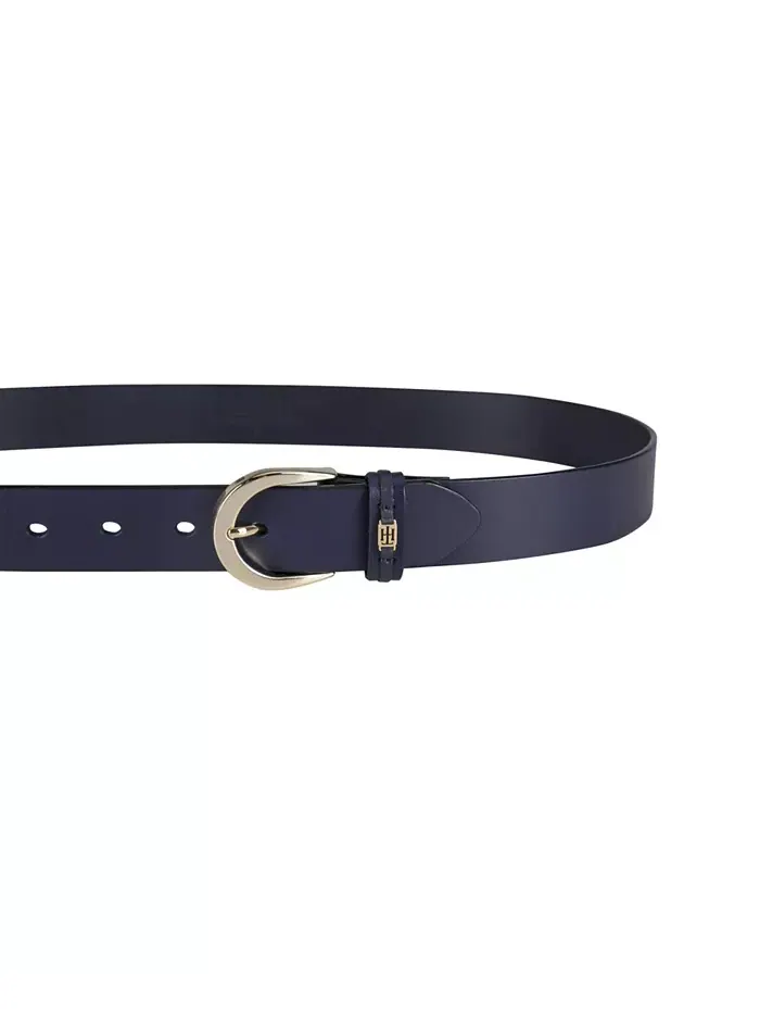 Женский кожаный ремень Signature Jean Belt Tommy Hilfiger — изображение 4 из 7, темно-синий