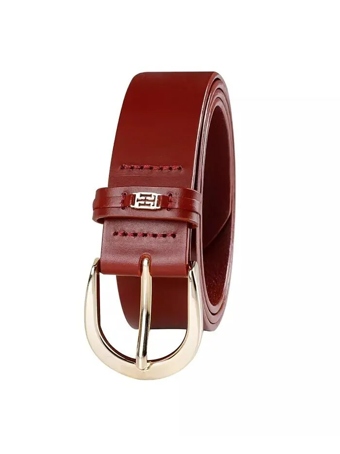 Женский фирменный кожаный джинсовый ремень Tommy Hilfiger — изображение 2 из 4, красный