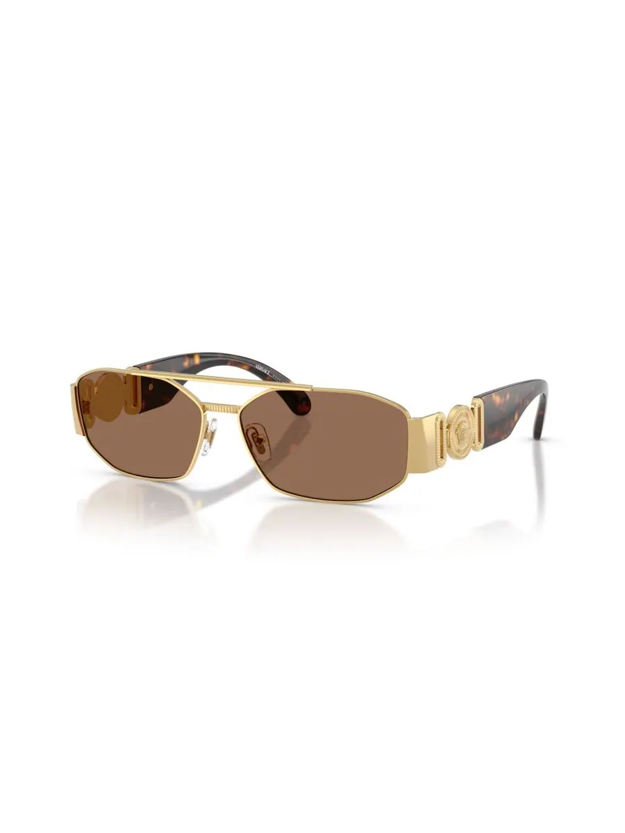 Мужские солнцезащитные очки с геометрическим рисунком, VE2287 Versace