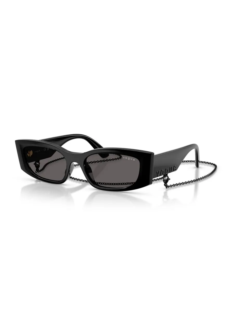 Женские прямоугольные солнцезащитные очки, VO5655SU Vogue Eyewear — изображение 1 из 7, черный