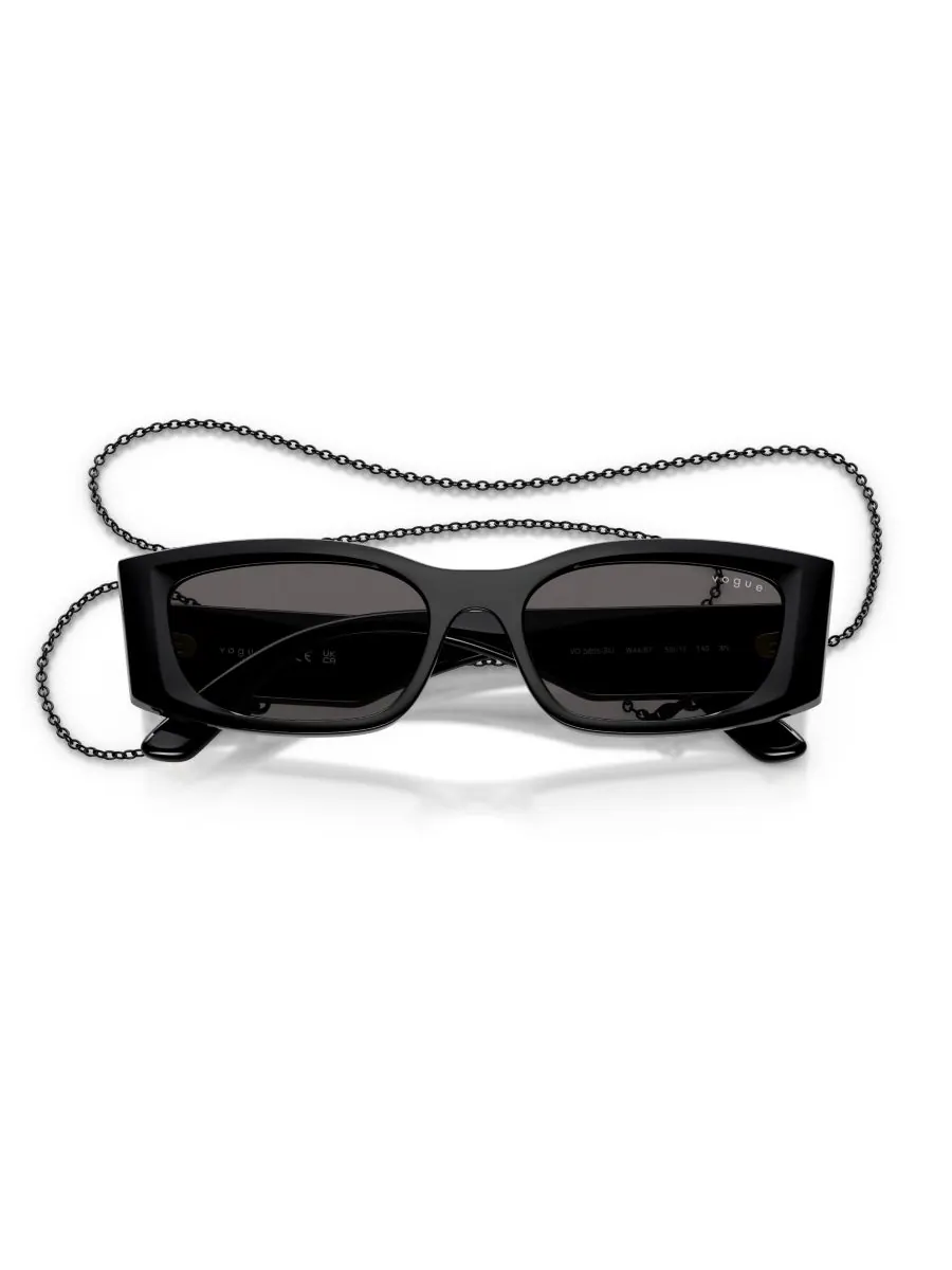 Женские прямоугольные солнцезащитные очки, VO5655SU Vogue Eyewear — изображение 5 из 7, черный