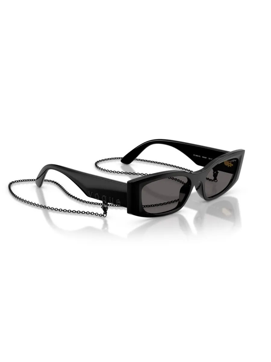 Женские прямоугольные солнцезащитные очки, VO5655SU Vogue Eyewear — изображение 6 из 7, черный