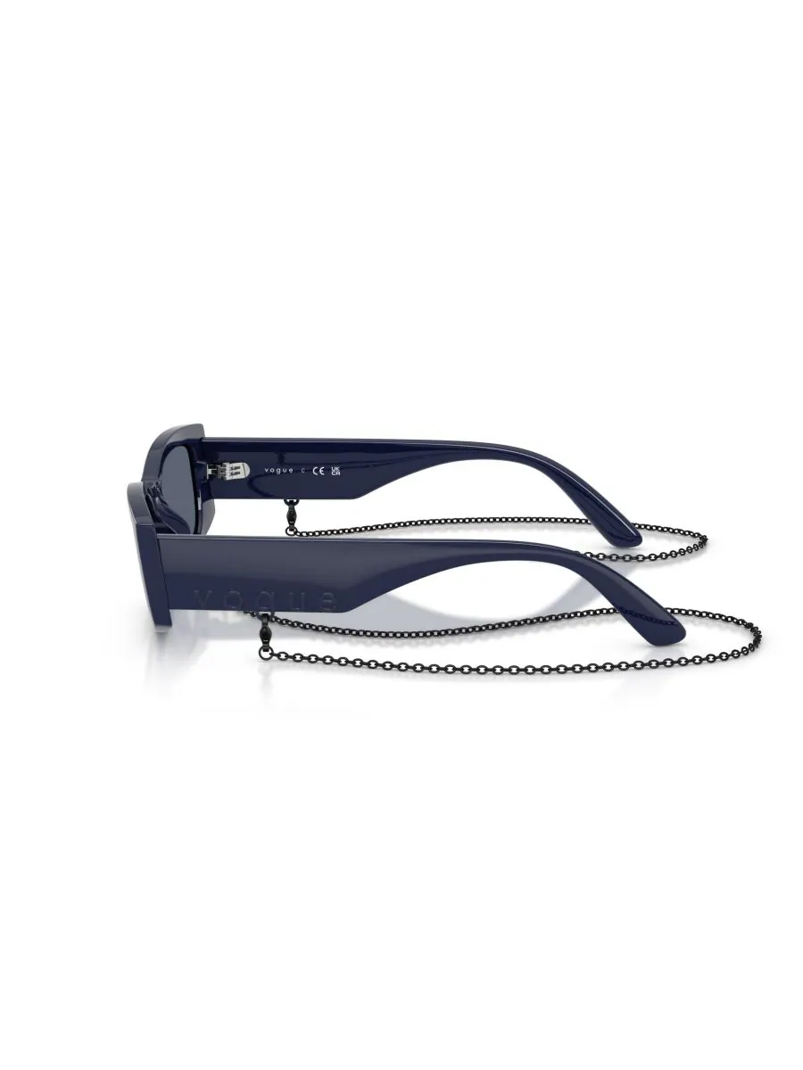 Женские прямоугольные солнцезащитные очки, VO5655SU Vogue Eyewear — изображение 3 из 7, синий
