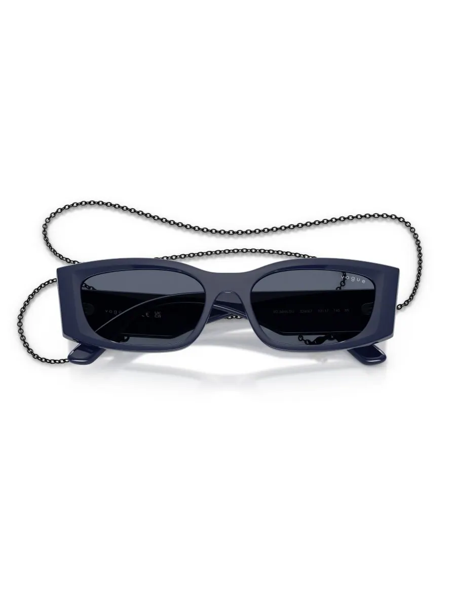 Женские прямоугольные солнцезащитные очки, VO5655SU Vogue Eyewear — изображение 5 из 7, синий