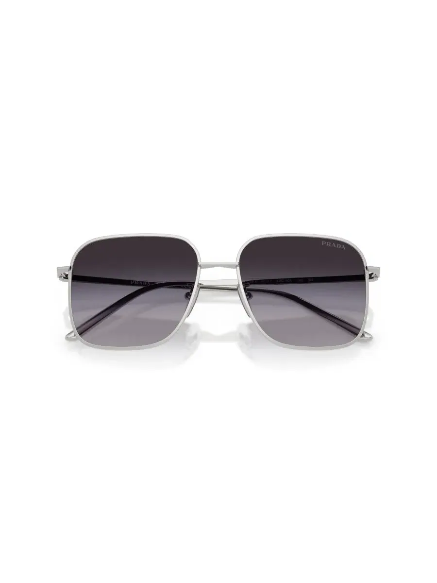Женские квадратные солнцезащитные очки Prada, PR C54SD Persol — изображение 4 из 6, серебряный