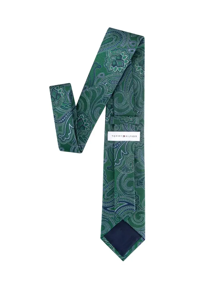 Галстук классический с узором Bradford Paisley Tommy Hilfiger — изображение 2 из 5, зеленый