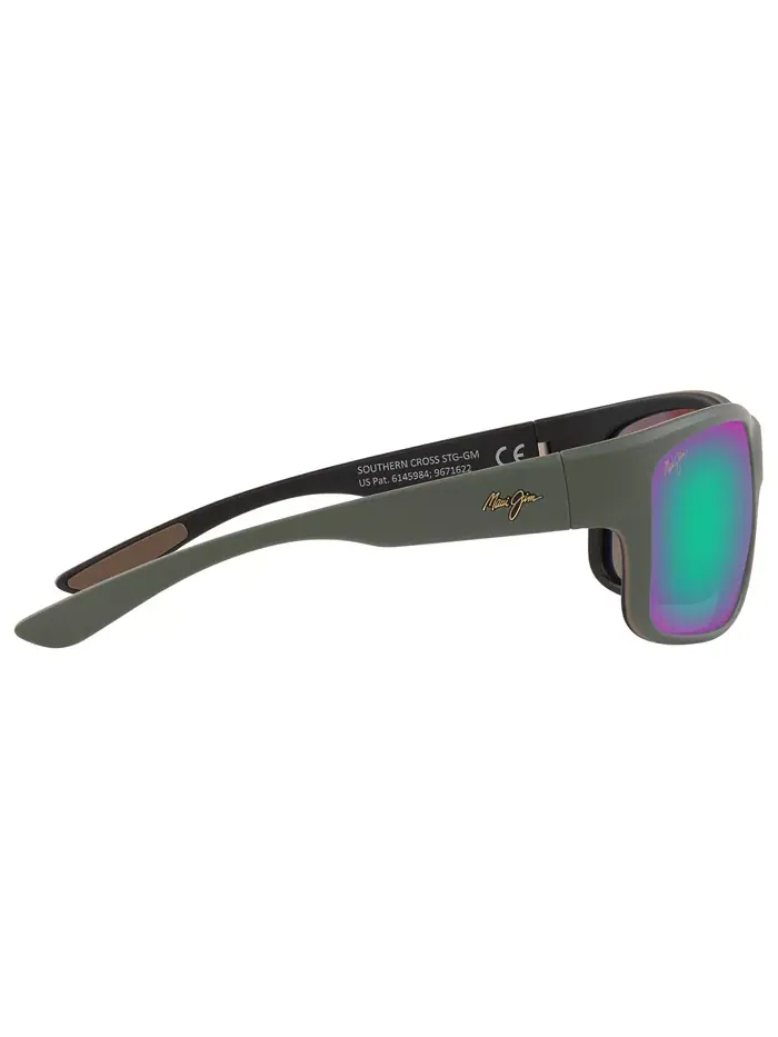 Мужские поляризованные солнцезащитные очки Southern Cross Maui Jim — изображение 4 из 6, коричневый/зеленый