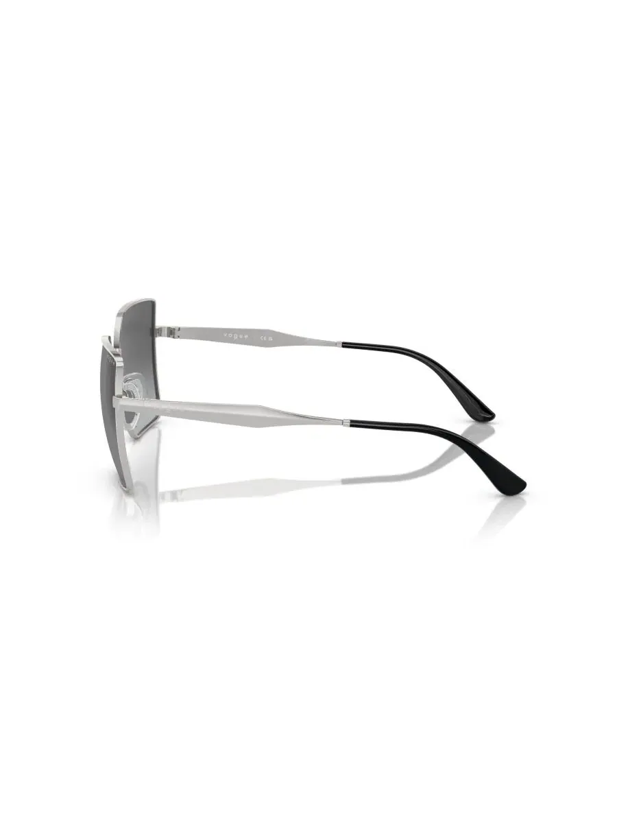 Солнцезащитные очки с квадратной оправой из металла Vogue Eyewear — изображение 3 из 6, серебряный