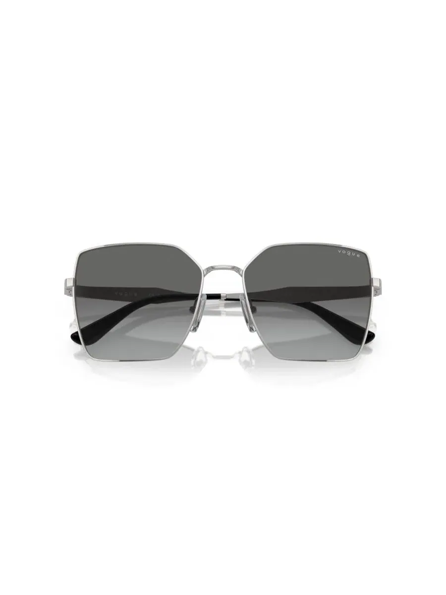 Солнцезащитные очки с квадратной оправой из металла Vogue Eyewear — изображение 5 из 6, серебряный