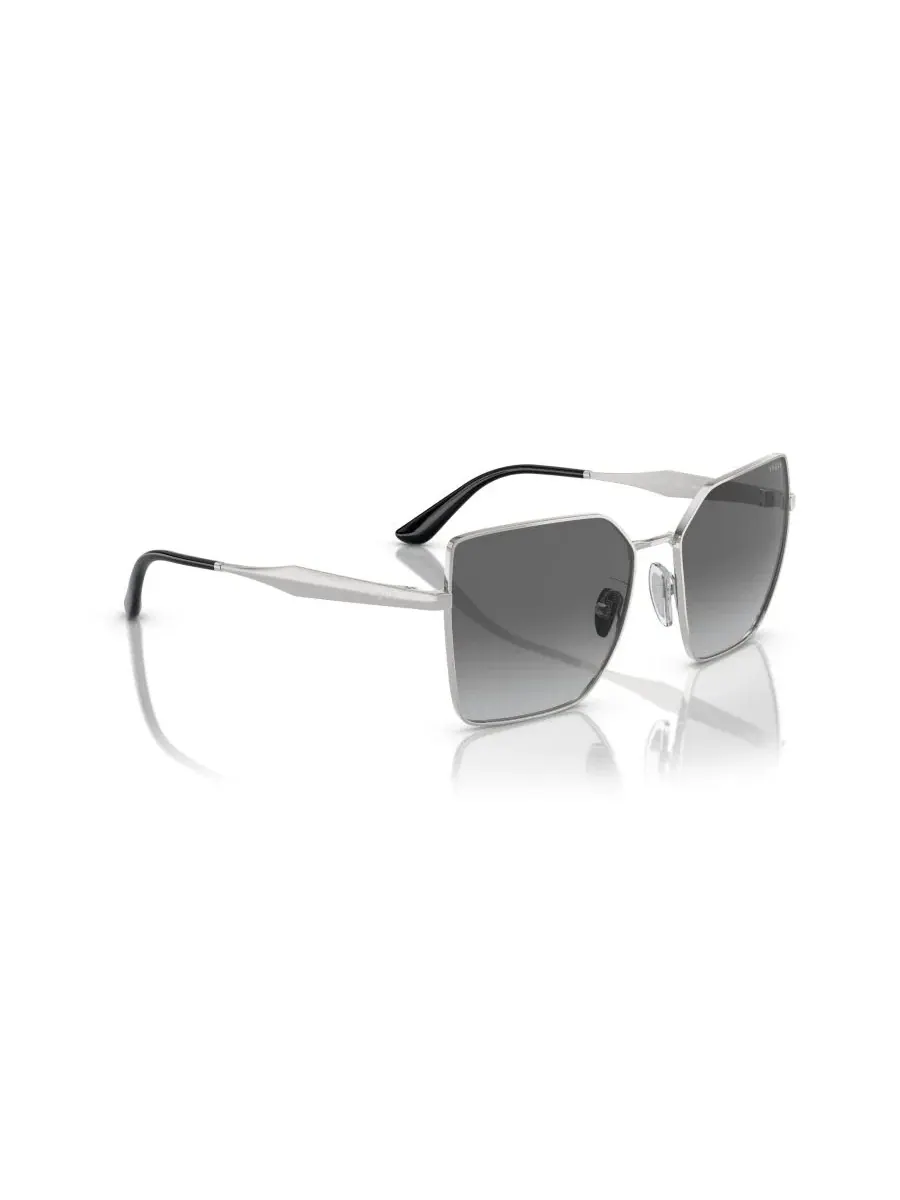 Солнцезащитные очки с квадратной оправой из металла Vogue Eyewear — изображение 6 из 6, серебряный