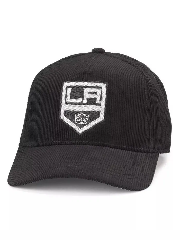 Мужская черная вельветовая регулируемая шляпа Los Angeles Kings с цепной строчкой American Needle — черный
