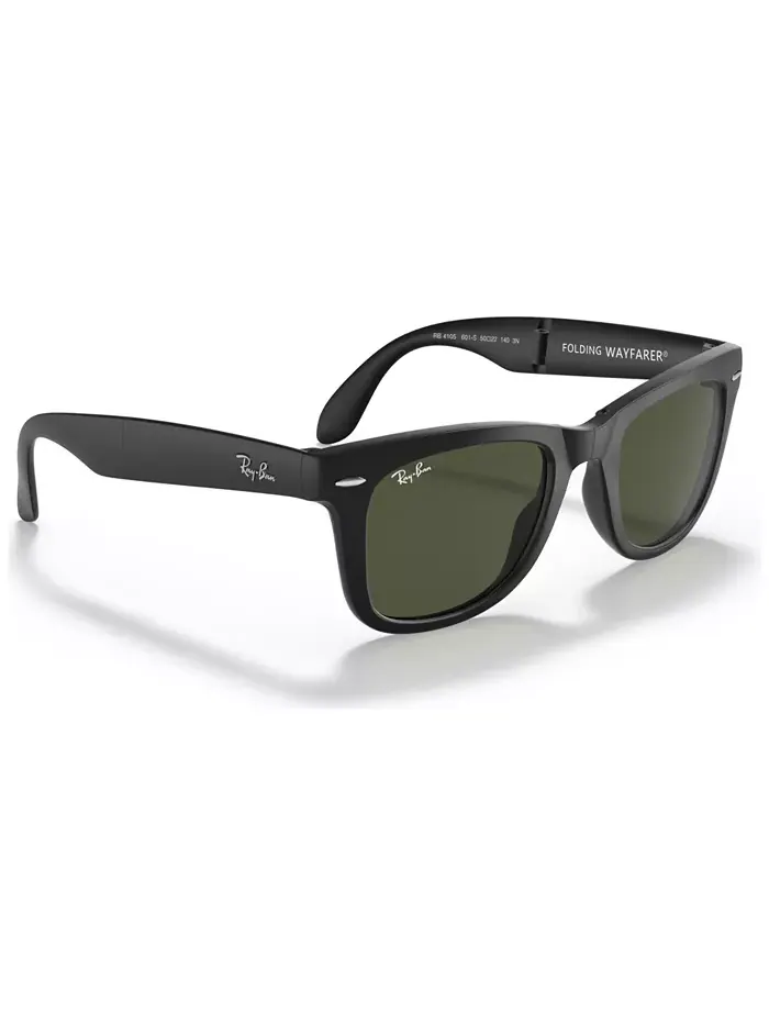 Солнцезащитные очки, RB4105 FOLDING WAYFARER Ray-Ban — изображение 3 из 7, черный/зеленый
