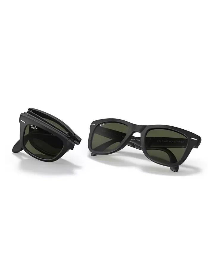 Солнцезащитные очки, RB4105 FOLDING WAYFARER Ray-Ban — изображение 6 из 7, черный/зеленый