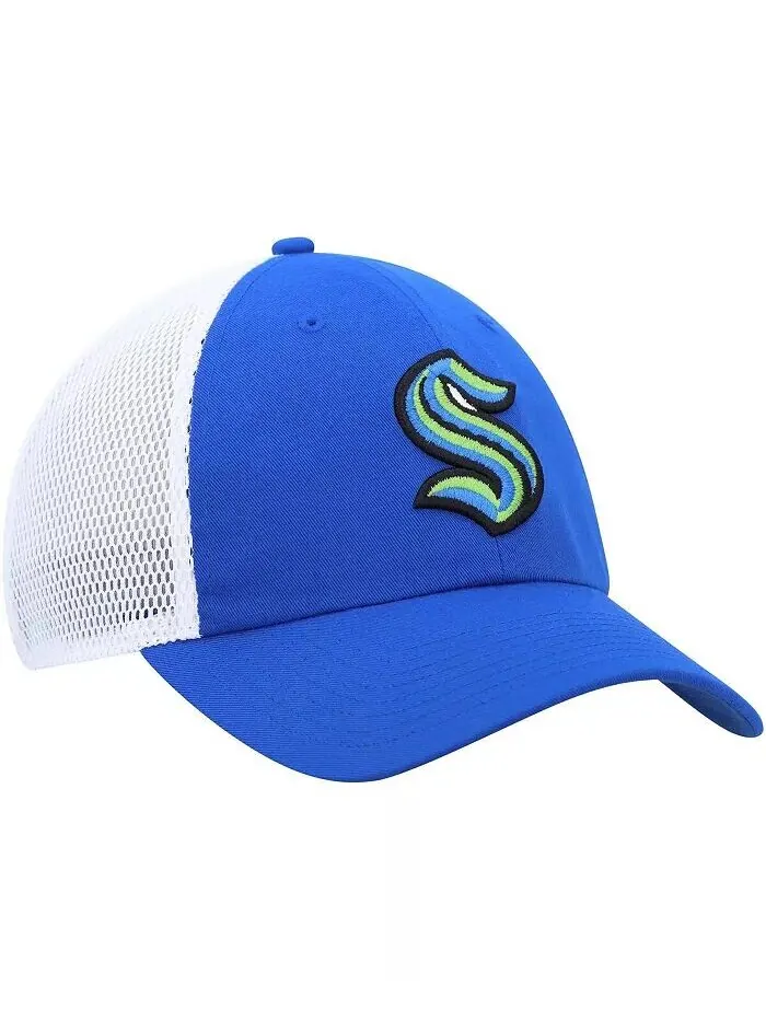 Мужская синяя регулируемая шляпа Seattle Kraken Color Pop Trucker Adidas — изображение 2 из 4, синий