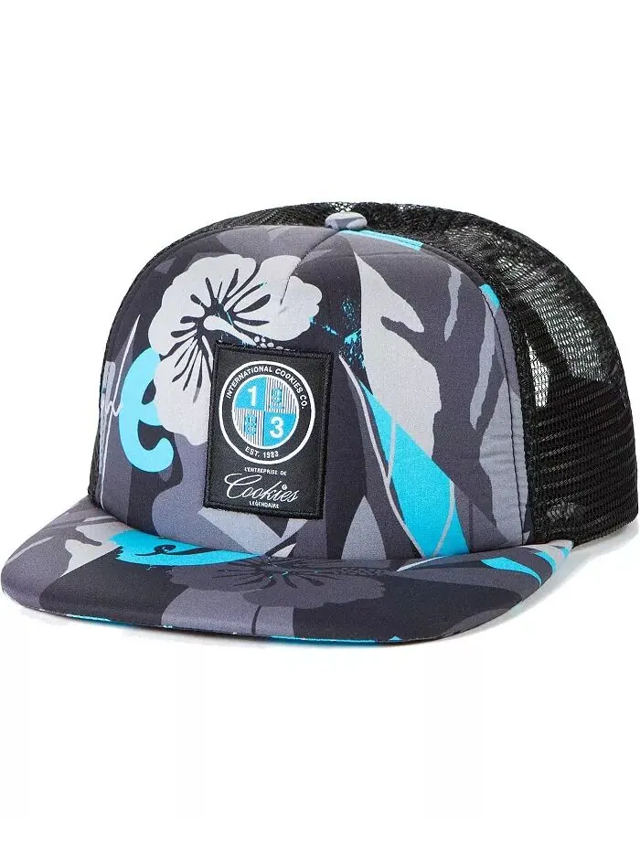 Мужская одежда Черная кепка-кепка Trucker Snapback с принтом Corsica All-Over Cookies — изображение 1 из 4