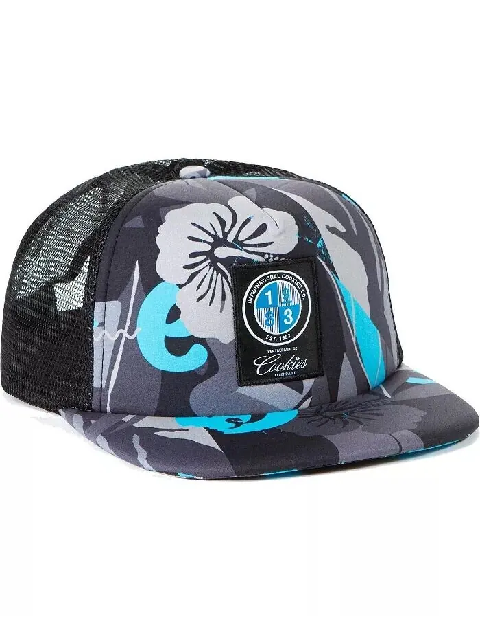Мужская одежда Черная кепка-кепка Trucker Snapback с принтом Corsica All-Over Cookies — изображение 4 из 4