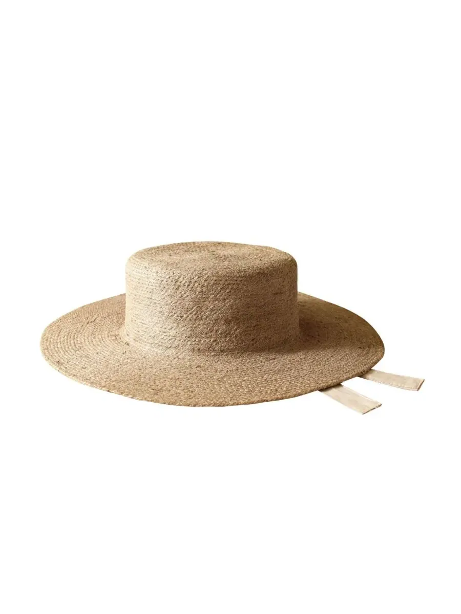 Шляпа из джута с полями среднего размера Loli Jute Straw Hat Brunna.co — бежевый