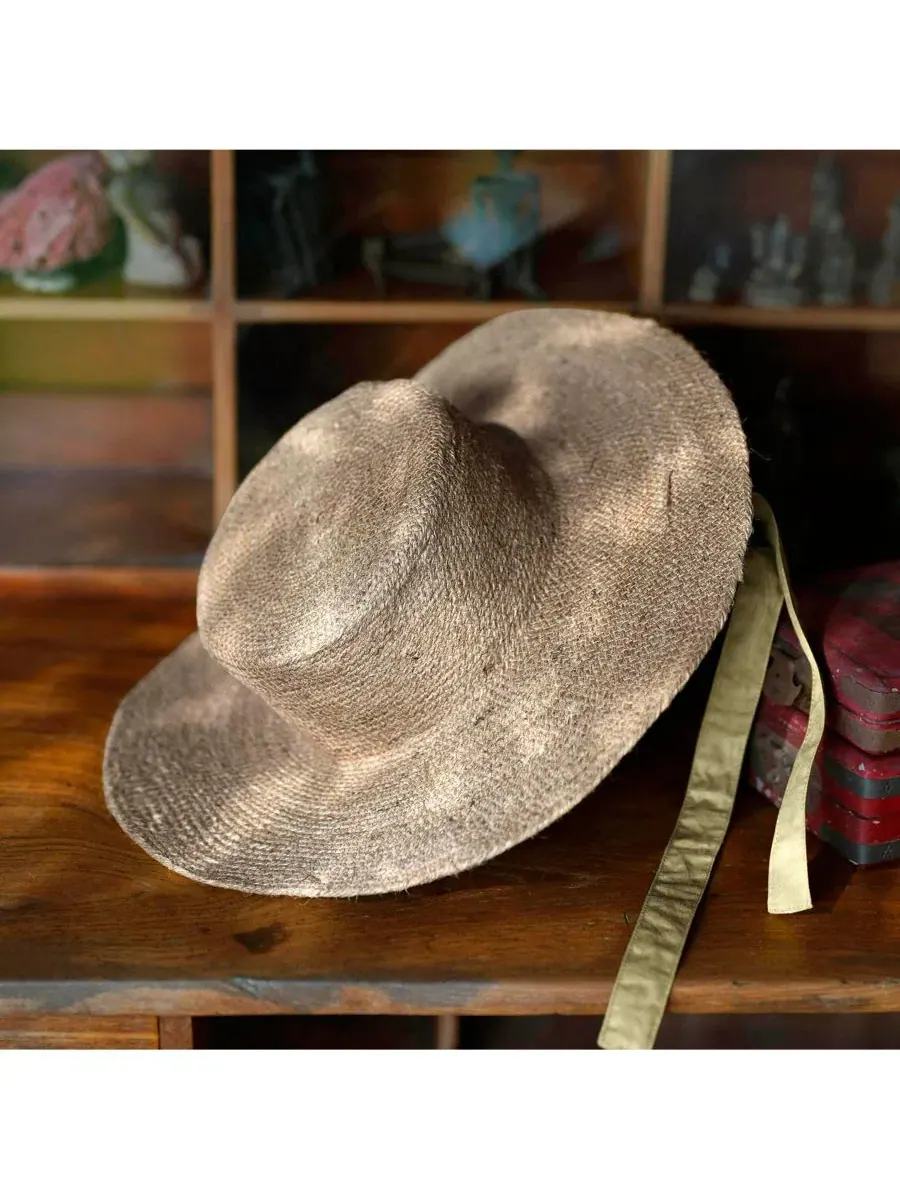 Шляпа из джута с полями среднего размера Loli Jute Straw Hat Brunna.co — изображение 2 из 6, бежевый