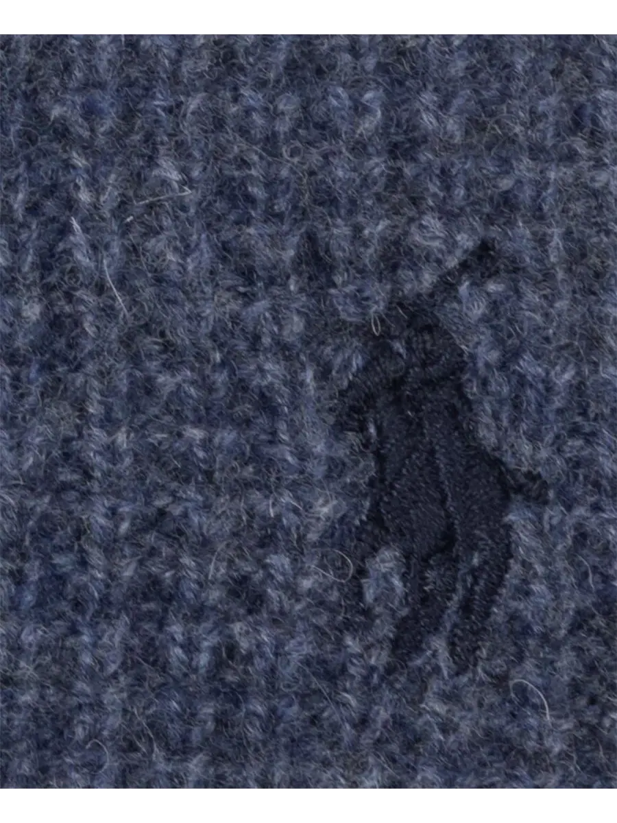Шапка-бини из шерсти с вышивкой Polo Ralph Lauren — изображение 3 из 4, темно-синий