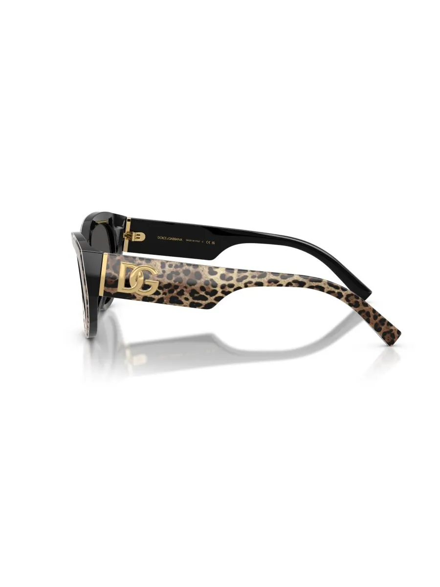 Женские солнцезащитные очки кошачий глаз, DG4514 Dolce&Gabbana — изображение 2 из 4, коричневый черный