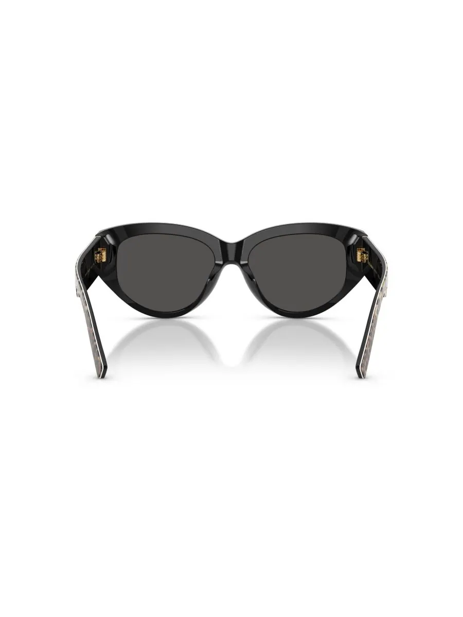 Женские солнцезащитные очки кошачий глаз, DG4514 Dolce&Gabbana — изображение 4 из 4, коричневый черный