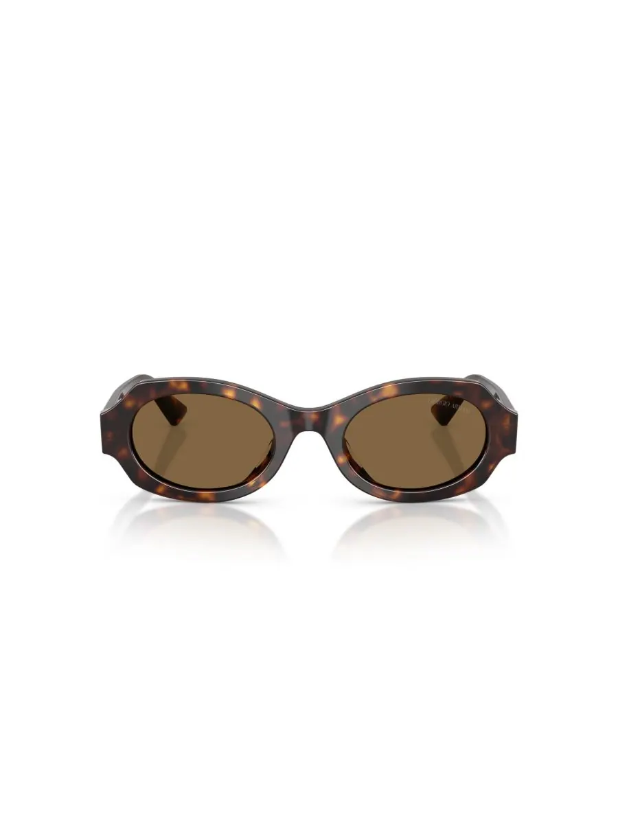 Женские солнцезащитные очки с геометрическим рисунком, AR8245HU Giorgio Armani — изображение 2 из 5, коричневый
