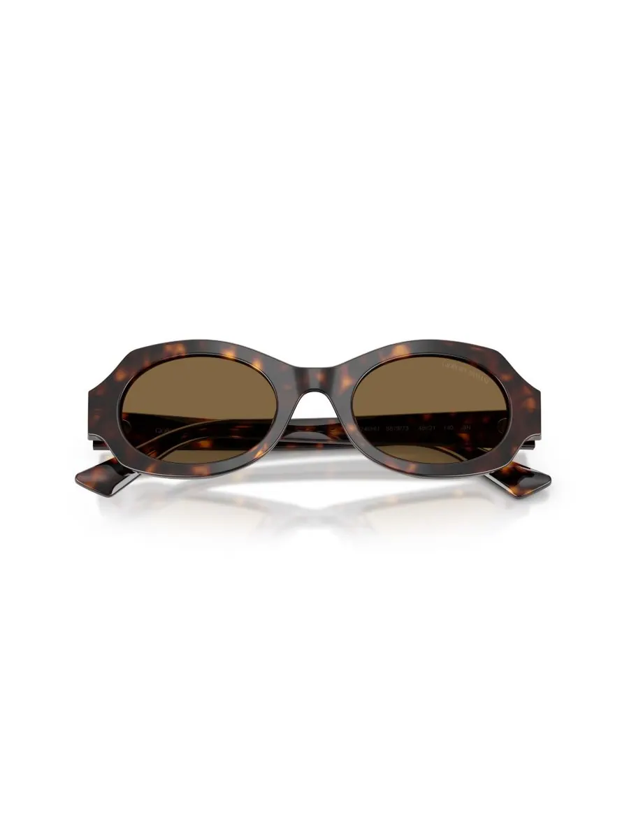 Женские солнцезащитные очки с геометрическим рисунком, AR8245HU Giorgio Armani — изображение 5 из 5, коричневый
