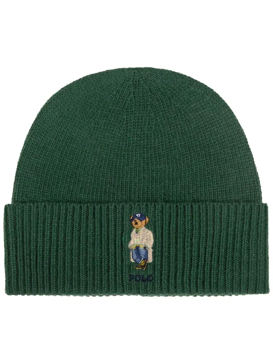 Вязаная шапка-бини с вышивкой Litchfield Bear Beanie Polo Ralph Lauren