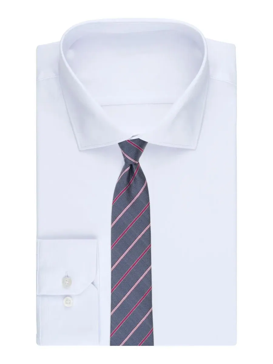 Галстук в полоску Slim Fit Alfani — изображение 3 из 3, темно-синий