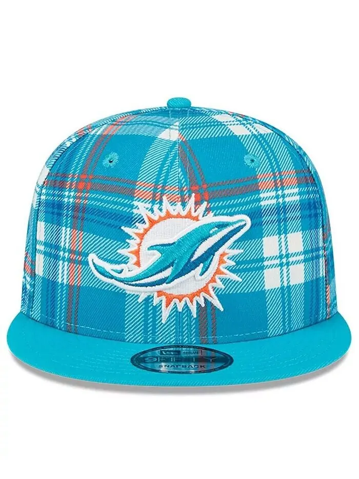 Мужская кепка Snapback Aqua Miami Dolphins 2024 Sideline Statement 9FIFTY New Era — изображение 2 из 4, голубой