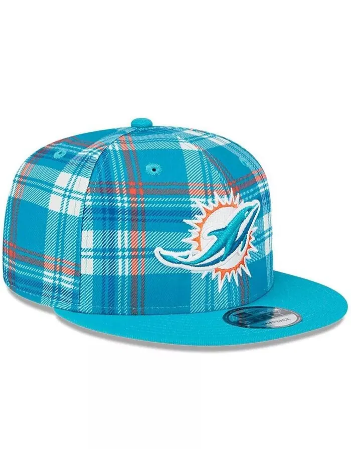 Мужская кепка Snapback Aqua Miami Dolphins 2024 Sideline Statement 9FIFTY New Era — изображение 4 из 4, голубой