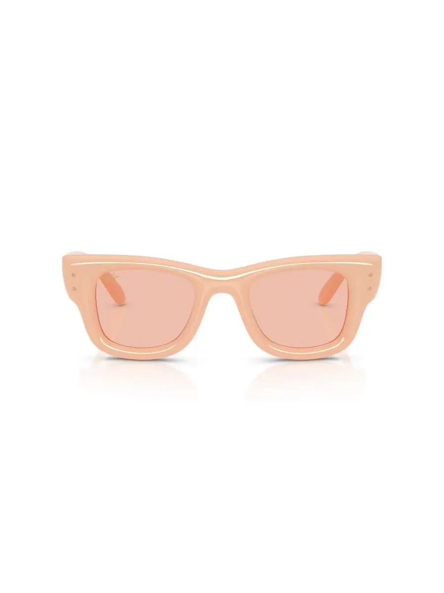 Солнцезащитные очки-пуховики Wayfarer квадратной формы, унисекс, RB4940 Ray-Ban — изображение 2 из 7, бежевый