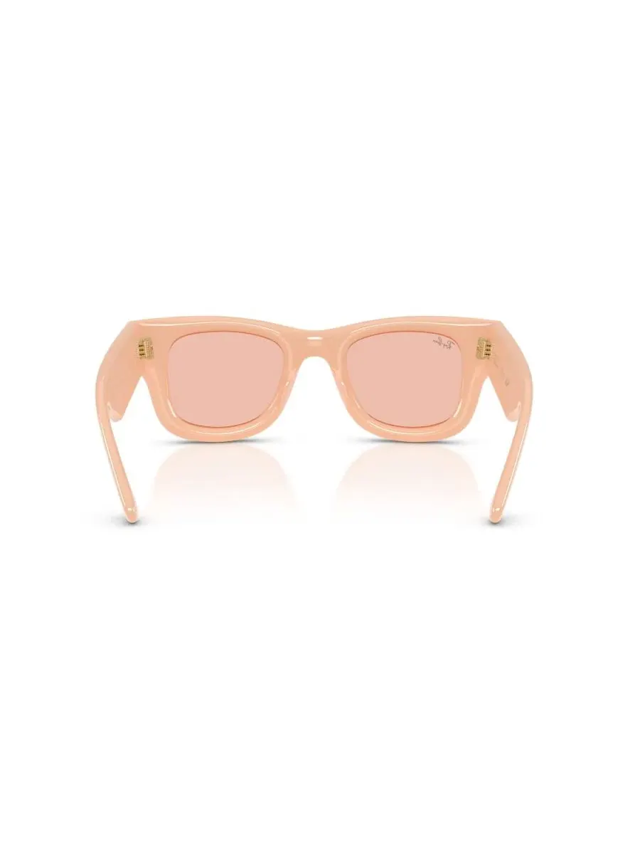 Солнцезащитные очки-пуховики Wayfarer квадратной формы, унисекс, RB4940 Ray-Ban — изображение 4 из 7, бежевый