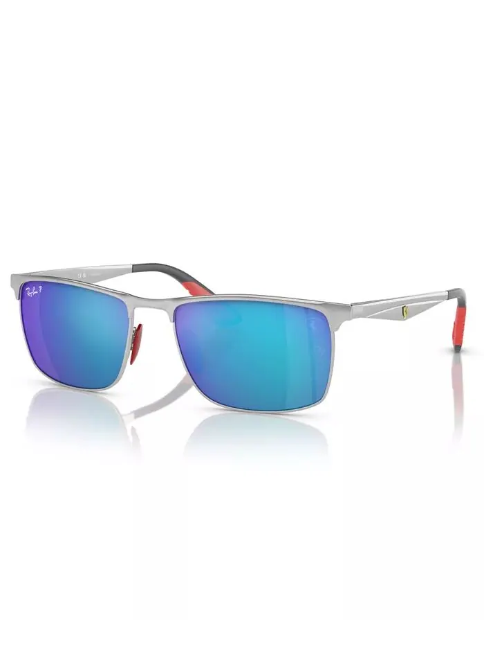 Поляризованные солнцезащитные очки унисекс Ray-Ban — изображение 1 из 5, серебряный
