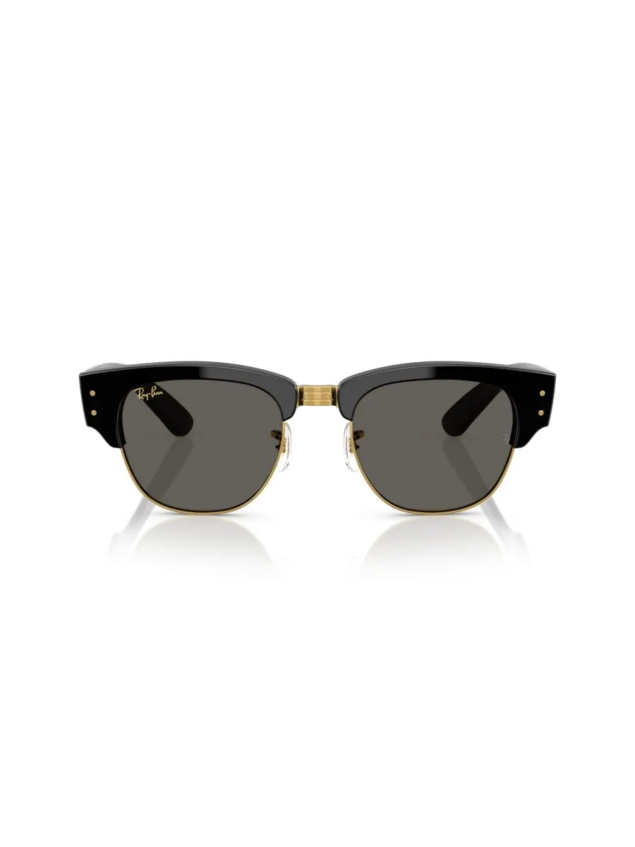 Солнцезащитные очки унисекс Mega Clubmaster из коллекции Blacked Out, RB0316S Ray-Ban — изображение 4 из 7, черный золотистый