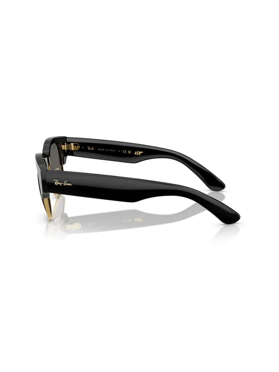 Солнцезащитные очки унисекс Mega Clubmaster из коллекции Blacked Out, RB0316S Ray-Ban — изображение 5 из 7, черный золотистый