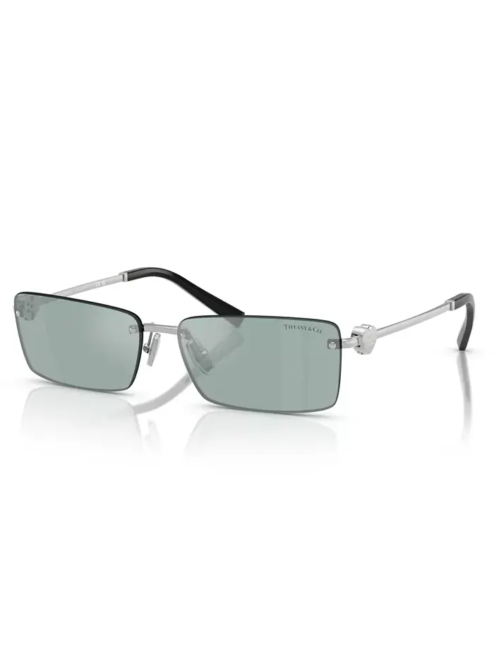 Унисекс круглые солнцезащитные очки, TF3108B Tiffany & Co. — изображение 1 из 6, серебряный