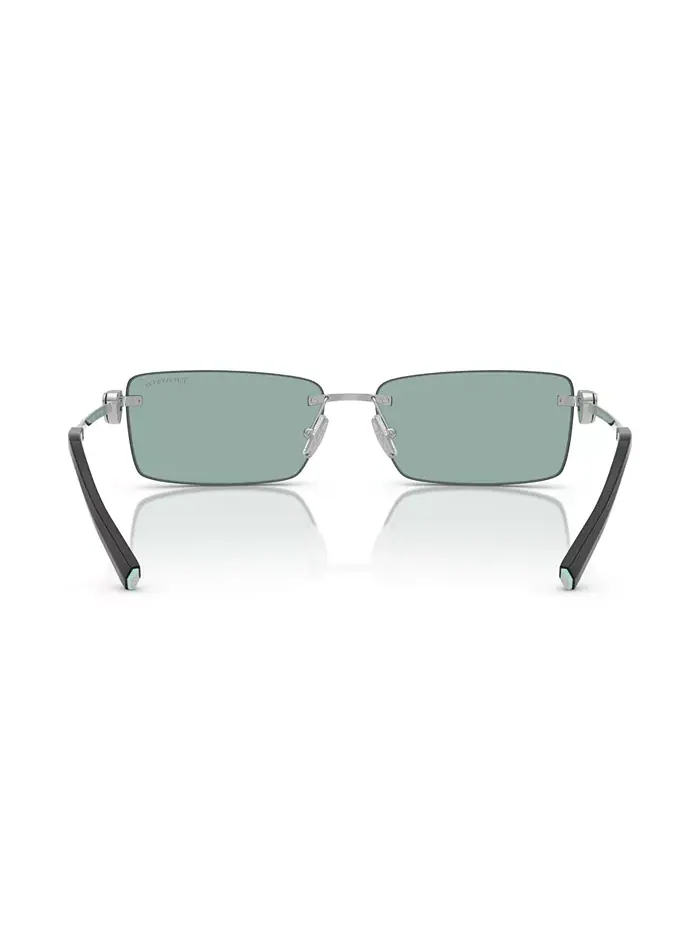 Унисекс круглые солнцезащитные очки, TF3108B Tiffany & Co. — изображение 4 из 6, серебряный