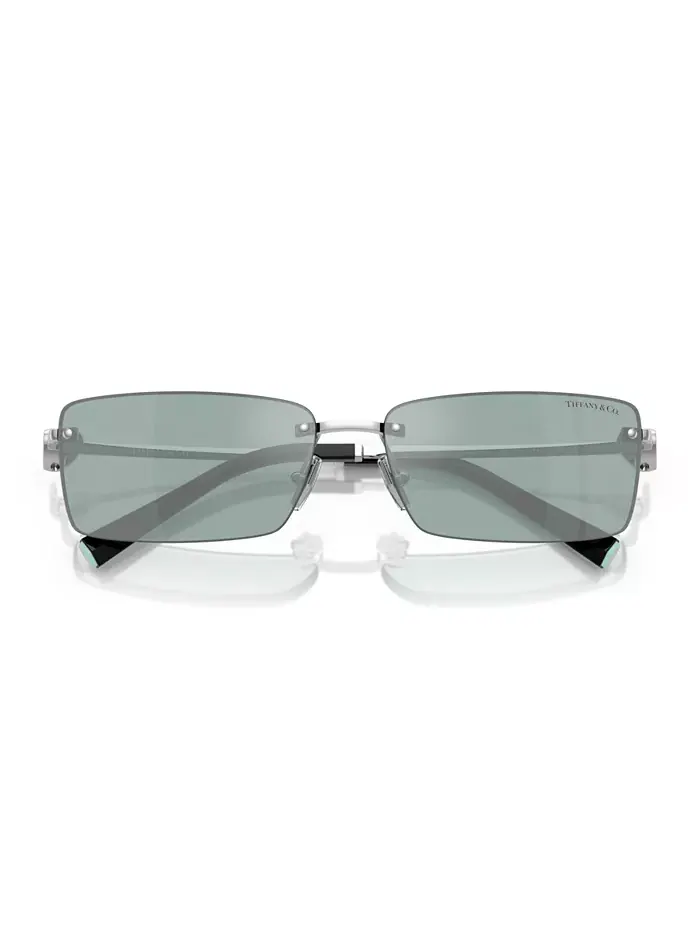 Унисекс круглые солнцезащитные очки, TF3108B Tiffany & Co. — изображение 5 из 6, серебряный