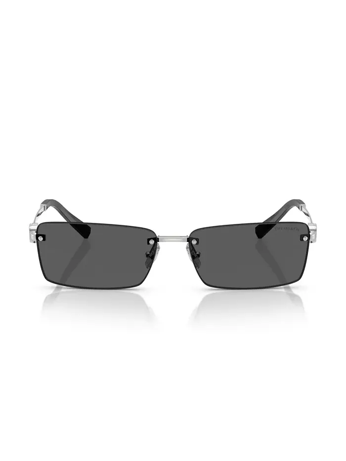 Унисекс круглые солнцезащитные очки, TF3108B Tiffany & Co. — изображение 2 из 6, серебристый