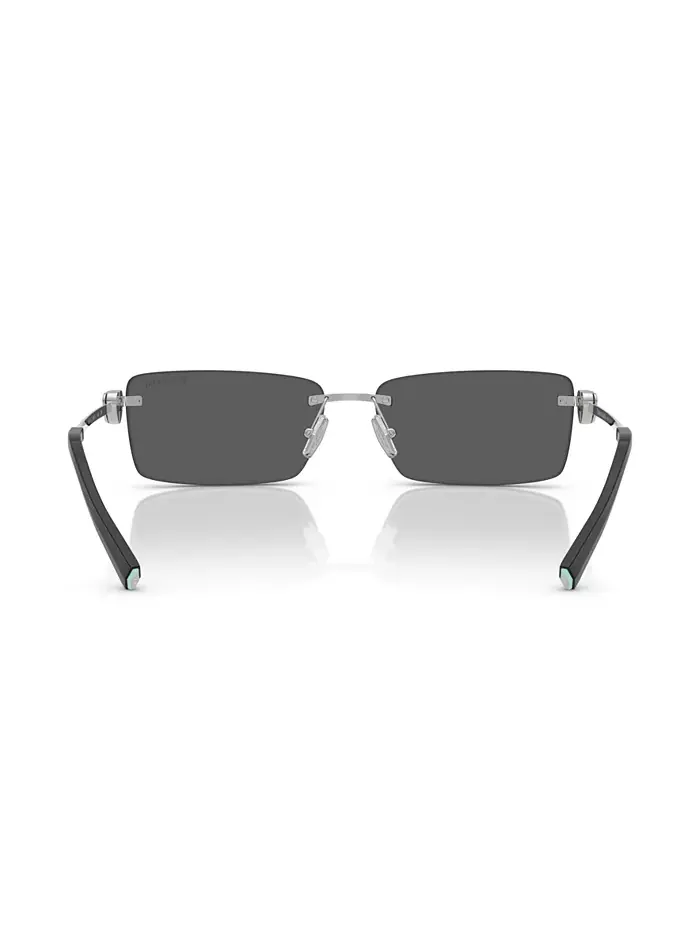 Унисекс круглые солнцезащитные очки, TF3108B Tiffany & Co. — изображение 4 из 6, серебристый